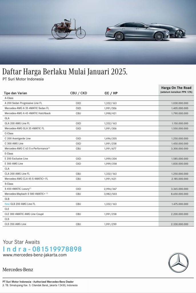 Promo Mercedes-Benz 2025 Dealer Mercedes-Benz Jakarta